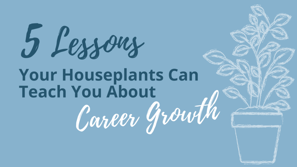 Title card: 5 lessons your houseplants can teach you about career growth